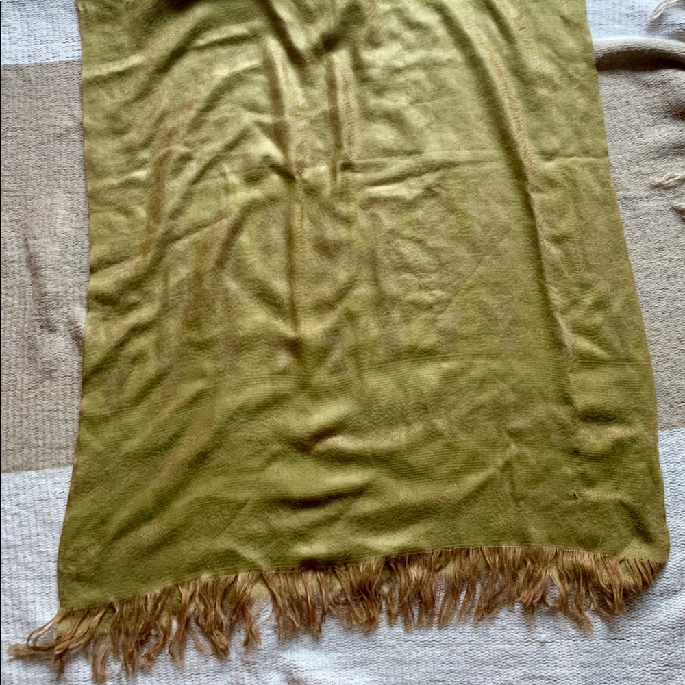 Green and gold pashmina